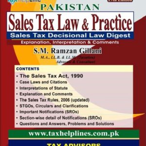 Pakistan Sales Tax Law & Practice